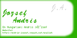 jozsef andris business card